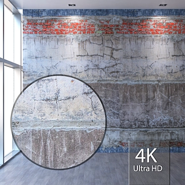 Seamless 4K Concrete Wall Texture 3D model image 1 