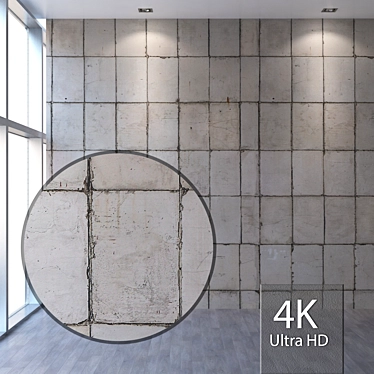 Product Title: Seamless 4K Concrete Wall Texture 3D model image 1 