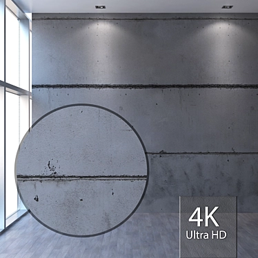 Title: Seamless 4K Concrete Wall Texture 3D model image 1 