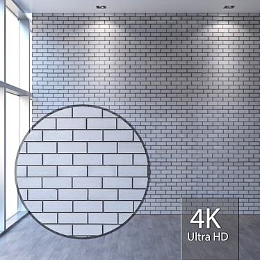 Title: Seamless White Brick Texture 3D model image 1 