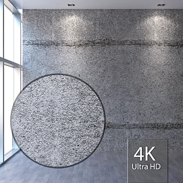 Seamless 4K Facade Plaster 3D model image 1 