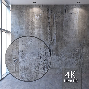 Seamless Concrete Wall Texture 3D model image 1 