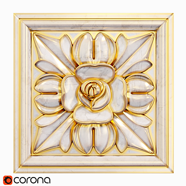 Elegant Rosette Décor 3D model image 1 