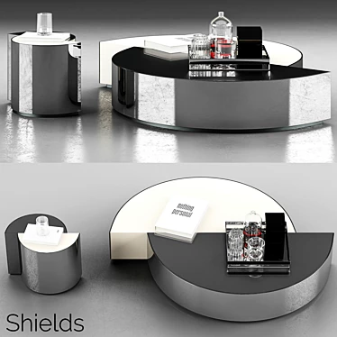 Minimalist Shields Coffee Tables 3D model image 1 