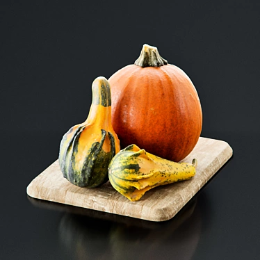 Autumn Harvest: Scanned 3D Pumpkins 3D model image 1 