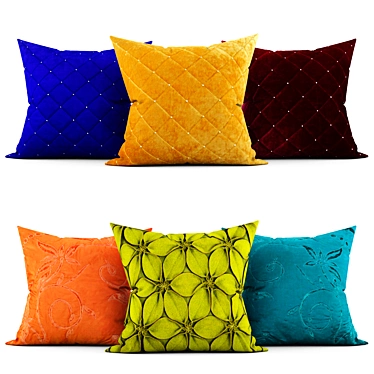 Elegant Cushion Collection 3D model image 1 