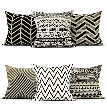 Cozy Cushions: Stylish Decorative Pillows 3D model image 1 