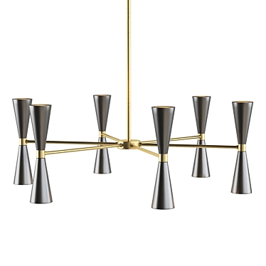 Kalco Modern 7-Arm Chandelier 3D model image 1 