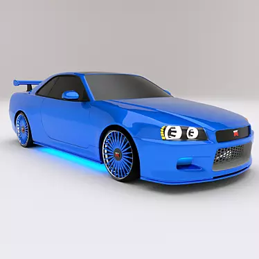 GT-R R34 Concept: Ultimate Performance 3D model image 1 