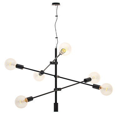 Large Mobile Chandelier: Elegant Illumination 3D model image 1 