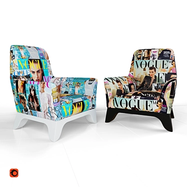 Customizable Leather Armchairs 3D model image 1 