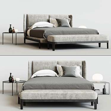 Luxurious Molteni&C Fulham Bed 3D model image 1 
