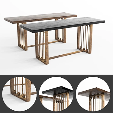 Sleek Modern Table 3D model image 1 