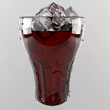 Refreshing Coca Cola with Ice 3D model image 1 