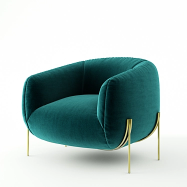 Modern Italian Design: Saba Geo Armchair 3D model image 1 