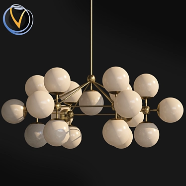 Geometric Globe Chandelier: Modo 6-Sided 3D model image 1 