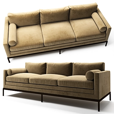Modern Bauhaus Style Sofa 3D model image 1 