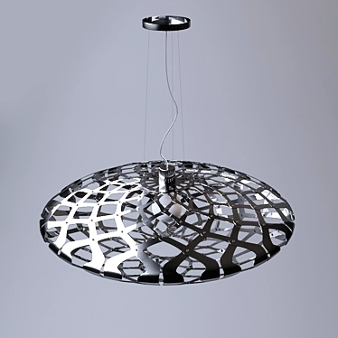 Metallic Sun Pendant Light - Customizable Size - Belarusian Made 3D model image 1 