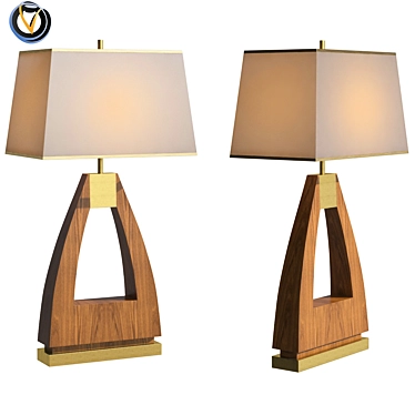 Sleek Pecan Trina Table Lamp 3D model image 1 