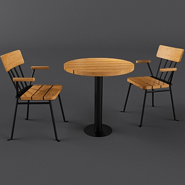 Stylish Office Furniture Set 3D model image 1 