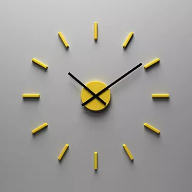 Sunburst Wall Clock 3D model image 1 