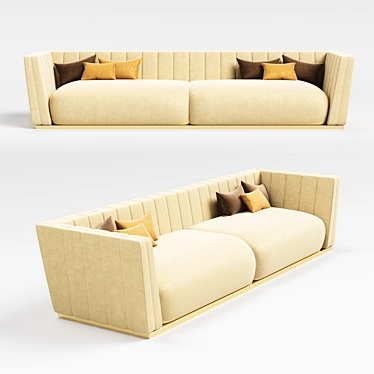 Zebrano Pandora Sofa 3D model image 1 