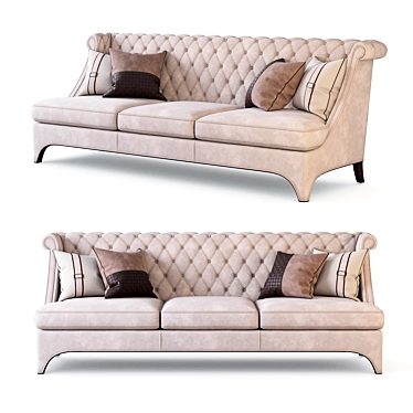 Elegant Bradmore 3-Seater Sofa 3D model image 1 