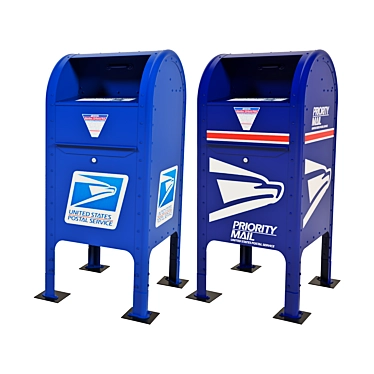 Outdoor USPS Mailbox: Secure & Stylish 3D model image 1 