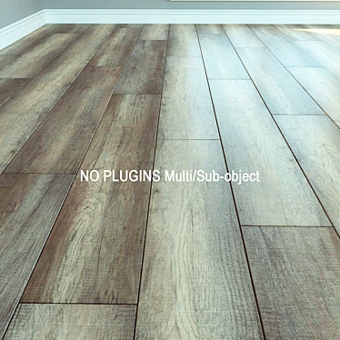 Title: Natural Wood Laminate Flooring 3D model image 1 