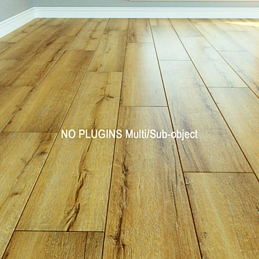 Premium Natural Wood Laminate Flooring 3D model image 1 