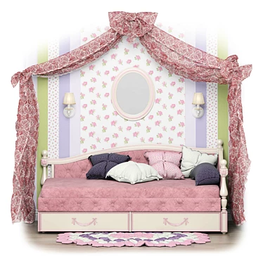 Children's Cristel 2 - Stylish Corner Sofa and Bed 3D model image 1 