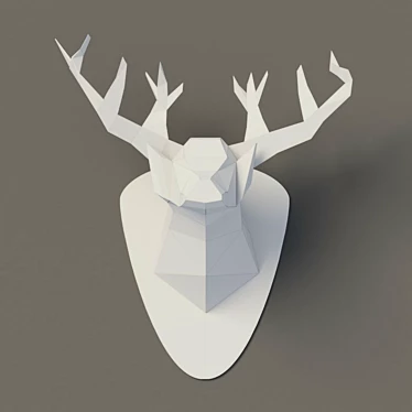 Paper Deer Sculpture 3D model image 1 
