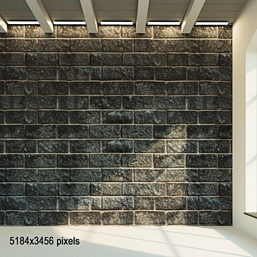 Aged Stone Block for Walls 3D model image 1 
