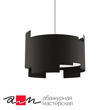 Modern Black Pendant Light 3D model image 1 