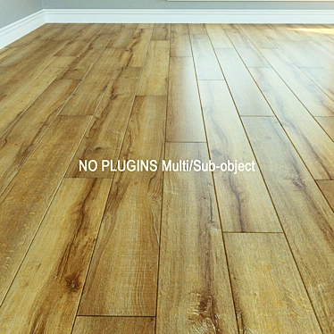 Title: Natural Wood Laminate Flooring 3D model image 1 