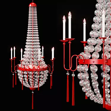 Elegant Melogranoblu Theda Chandelier 3D model image 1 