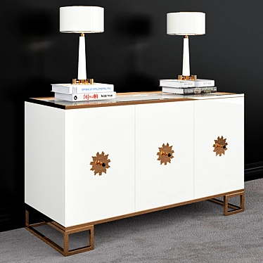 Elegant Prynne Credenza: A John-Richard Masterpiece 3D model image 1 