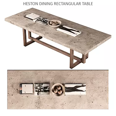 Rustic Geometric HESTON Table 3D model image 1 