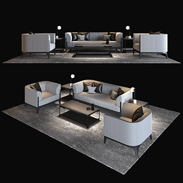 Elegant Ormond BOB Sofa & Armchair 3D model image 1 