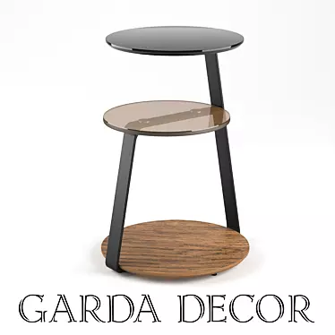 Modern Glass Magazine Table Garda 3D model image 1 