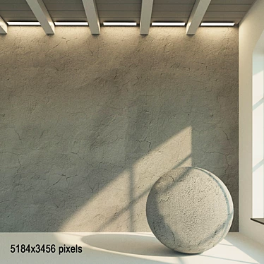 Textured Old Plaster Wall  3D model image 1 