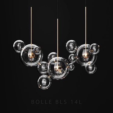 Giopato & Coombes BOLLE BLS 14L Chandelier 3D model image 1 