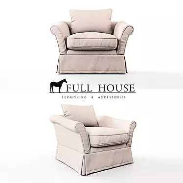 Luxurious Belgian Sofa Armchair 3D model image 1 