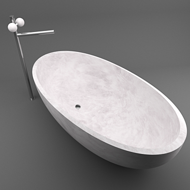 Elegant Marble Bathroom Set 3D model image 1 