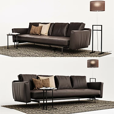 Sleek B&B Italia Sake Sofa 3D model image 1 