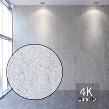 Seamless 4K White Plaster 3D model image 1 