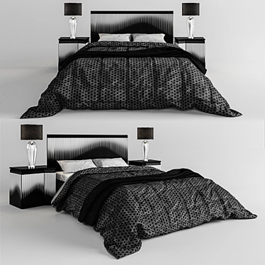 Title: Rain Bed - Sleek and Comfortable! 3D model image 1 