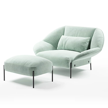 Elegant Ligne Roset Paipai Armchair 3D model image 1 