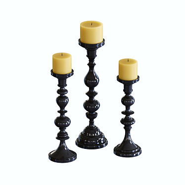 IMAX Essential Candle Holder: Elegant and Versatile 3D model image 1 