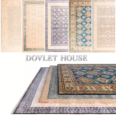 DOVLET HOUSE Carpets Set (241) - 5 Pieces 3D model image 1 